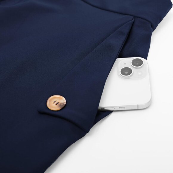 Womens A Line Midi Skirt Vintage Swing Skirt High Waisted Pleated Skirt - Picture 5 of 6